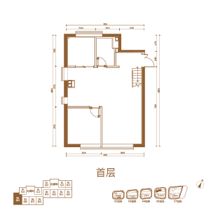 8.4米三层别墅-首层