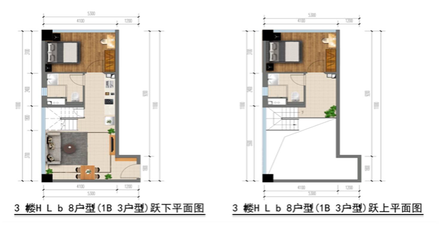 50-66㎡一室一厅一卫