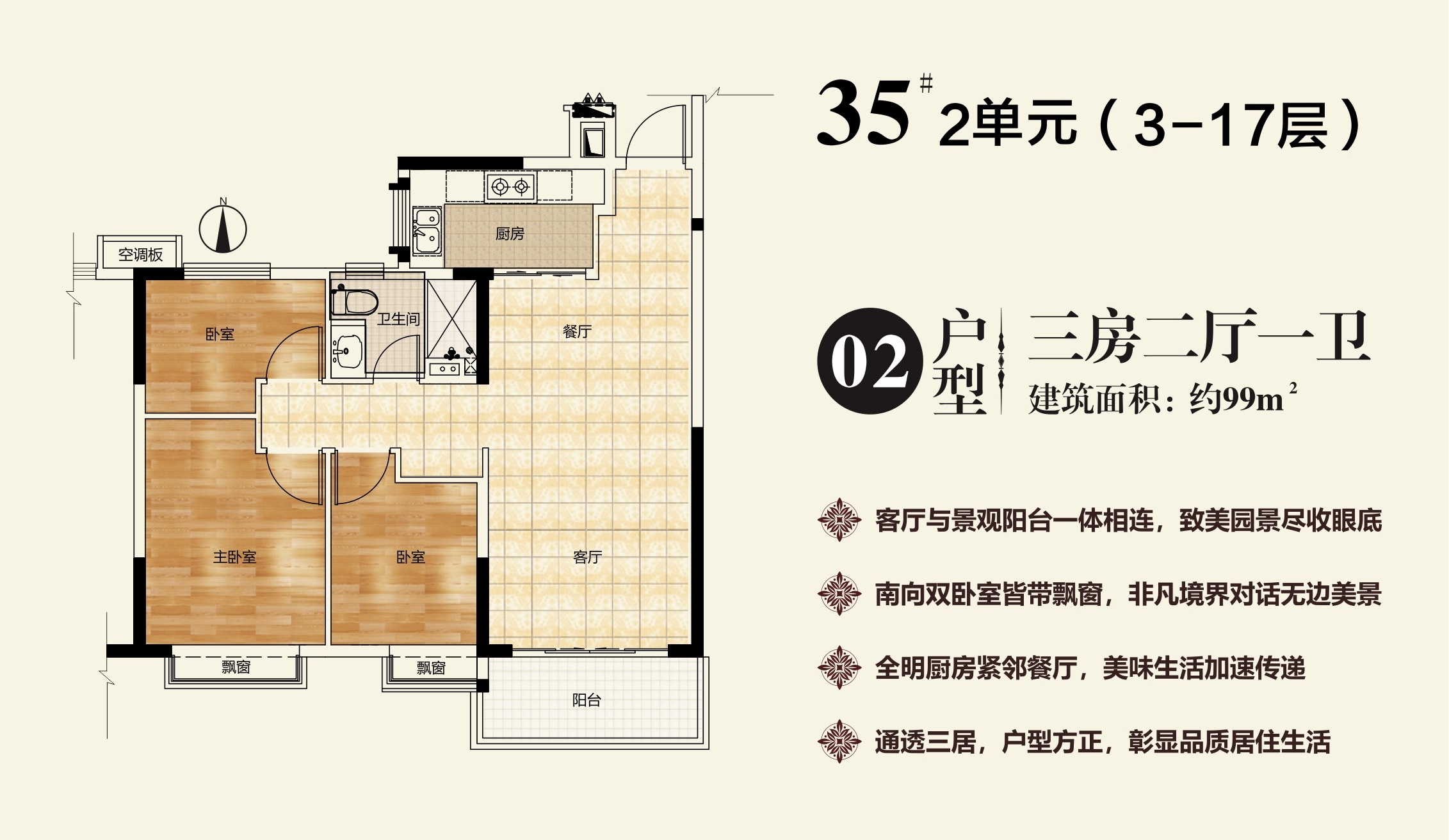 35#2单元（3-17层）02户型