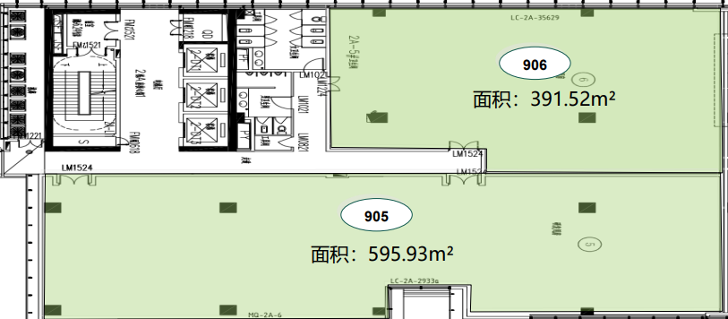 2A栋9F户型平面图