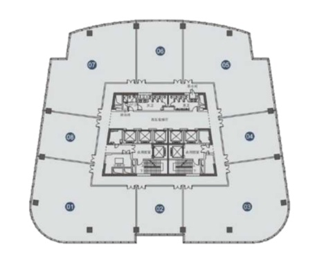 T7栋整售单位：32楼顶层会馆,实用6000平,总价约3.2亿