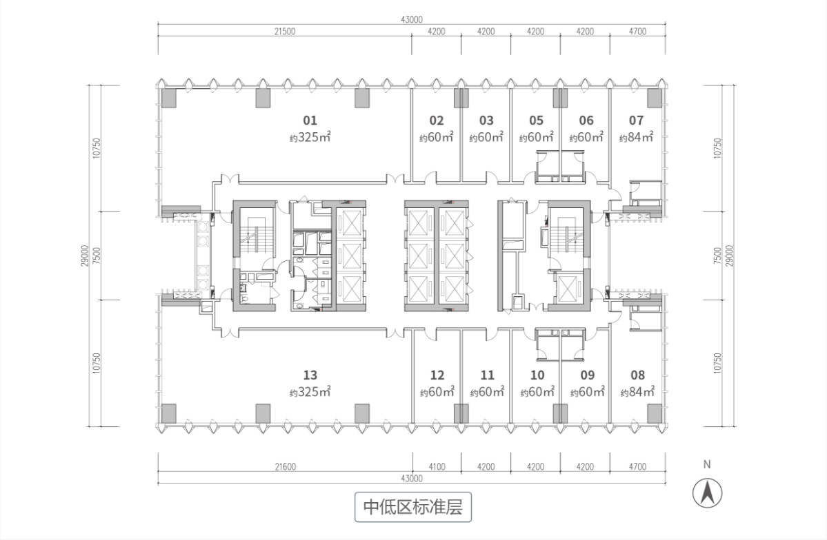 60-84-325平灵动空间,激发无限创意4.5m层高,层层阳台