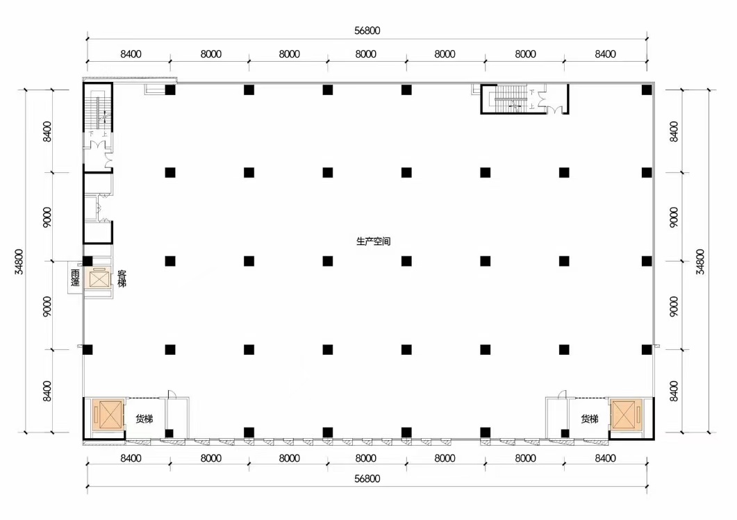 面积段：约1400-2200-10000㎡