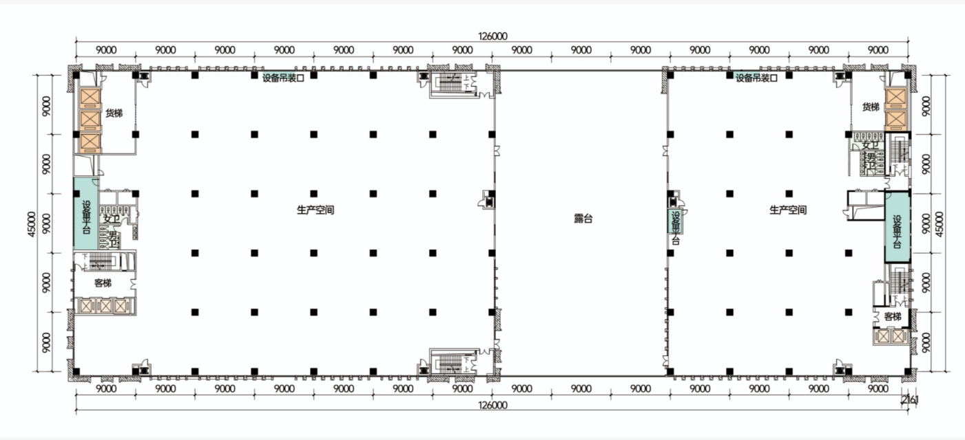 面积段：约1400-2200-10000㎡