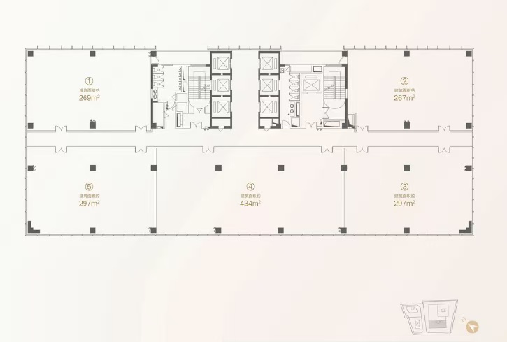 约267-434-1570㎡ 办公，销售单价仅1.4万/㎡起,租单价仅42元/㎡/月起