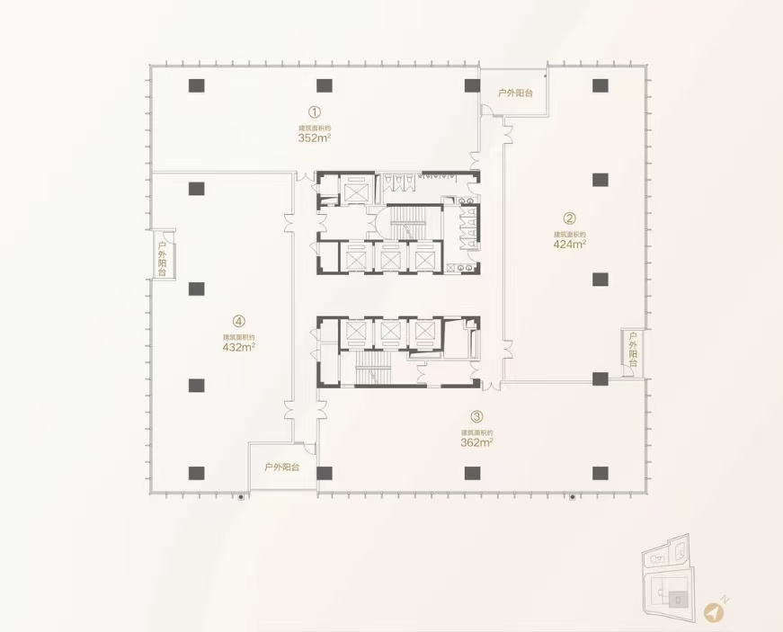 约267-434-1570㎡ 办公，销售单价仅1.4万/㎡起,租单价仅42元/㎡/月起