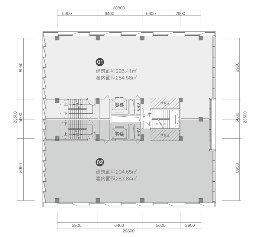950-3000平地上4层,地下1层,稀缺独栋总部楼,单价1.35万/平