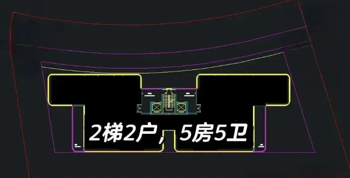 最小户型：238㎡ 五房两厅五卫（纯板楼，2 梯 2 户）



 最大户型：300㎡+ 五房两厅五卫（7.2 米挑高客厅）