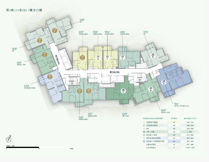 658呎，总价2214万港币起
